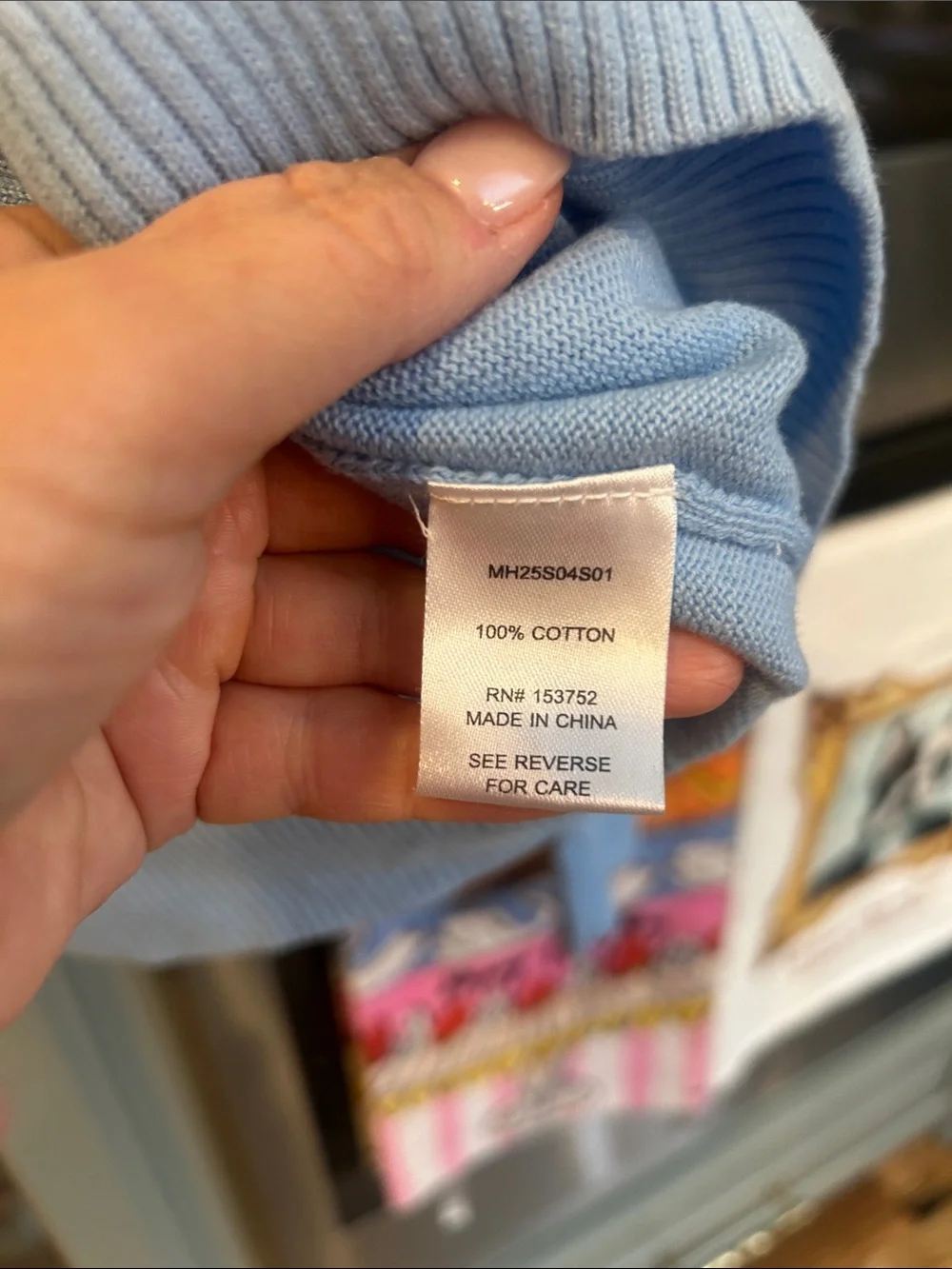 Rowing Blazers Light Blue Cotton Moomin Crewneck Sweater